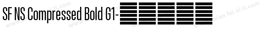 SF NS Compressed Bold G1字体转换